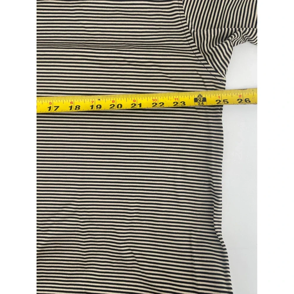 Callaway Golf Polo XL Navy Blue Cream Striped Pima Cotton Mercerized Short Slv - Picture 6 of 7